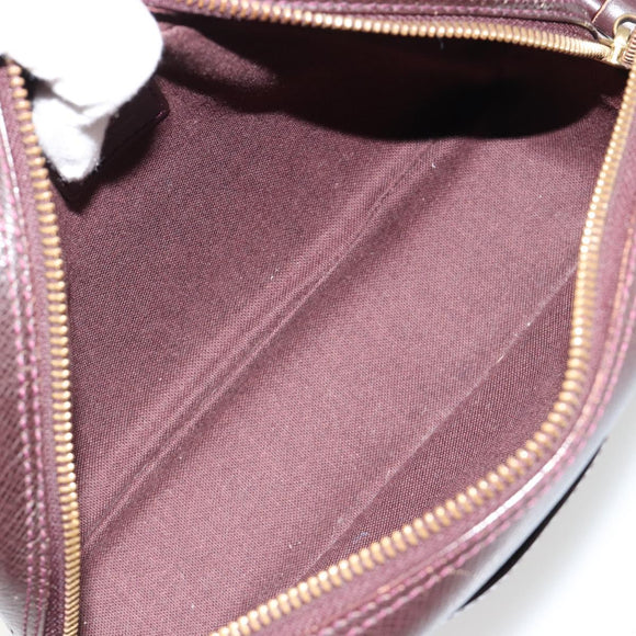 LOUIS VUITTON Taiga Karga Clutch Bag Acajou M30816 LV Auth ka4500