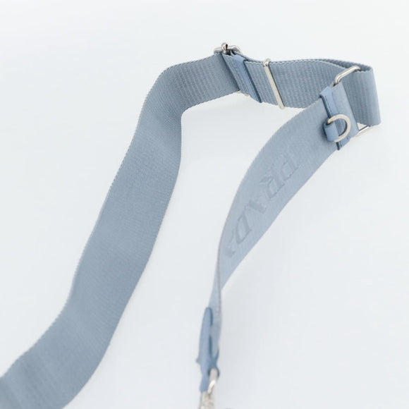 PRADA Re-Edition Shoulder Bag Nylon Blue Silver Auth ka4501A