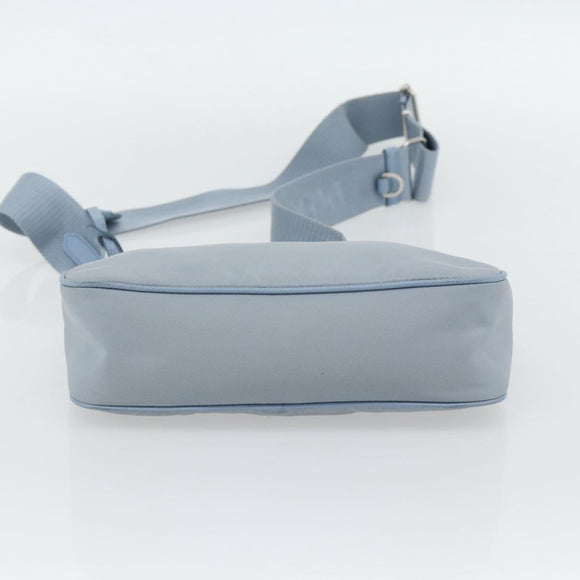 PRADA Re-Edition Shoulder Bag Nylon Blue Silver Auth ka4501A