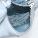 PRADA Re-Edition Shoulder Bag Nylon Blue Silver Auth ka4501A-24