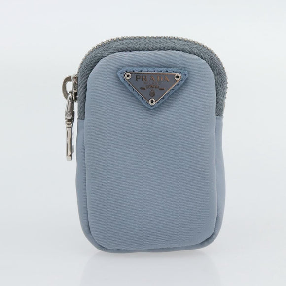 PRADA Re-Edition Shoulder Bag Nylon Blue Silver Auth ka4501A