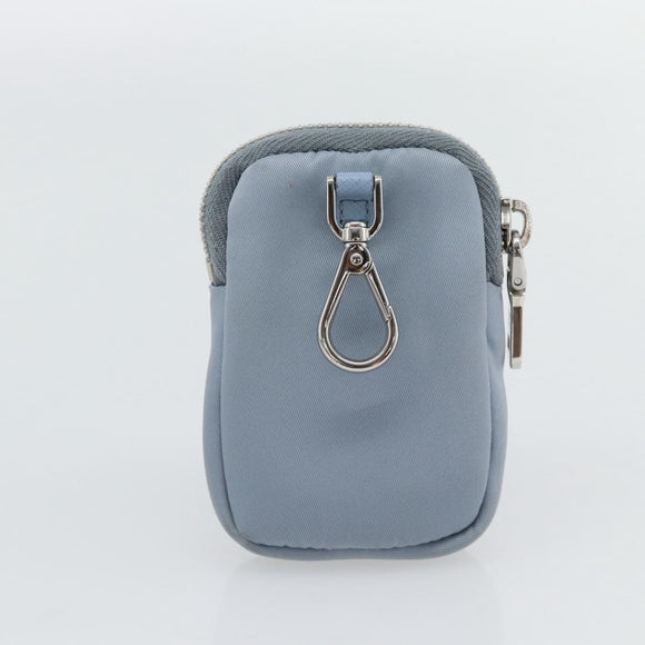 PRADA Re-Edition Shoulder Bag Nylon Blue Silver Auth ka4501A