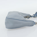 PRADA Re-Edition Shoulder Bag Nylon Blue Silver Auth ka4501A-4