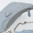 PRADA Re-Edition Shoulder Bag Nylon Blue Silver Auth ka4501A-6