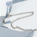 PRADA Re-Edition Shoulder Bag Nylon Blue Silver Auth ka4501A-14