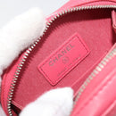 CHANEL Phone Pouch Lamb Skin Pink Silver CC Auth ka4502M-19