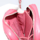 CHANEL Phone Pouch Lamb Skin Pink Silver CC Auth ka4502M-20