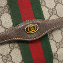 GUCCI GG Supreme Web Sherry Line Clutch Tas Beige Goud 84 01 007 Auth ka4503-12