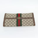 GUCCI GG Supreme Web Sherry Line Clutch Tas Beige Goud 84 01 007 Auth ka4503-6