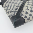 GUCCI GG Supreme Sherry Line Shoulder Bag PVC Navy Gold Auth ka4505-16