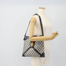 GUCCI GG Supreme Sherry Line Shoulder Bag PVC Navy Gold Auth ka4505-20