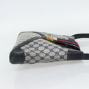 GUCCI GG Supreme Sherry Line Shoulder Bag PVC Navy Gold Auth ka4505-3