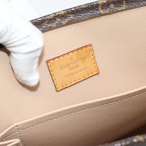 LOUIS VUITTON Monogram Sac Plat Handtas M51140 LV Auth ka4508