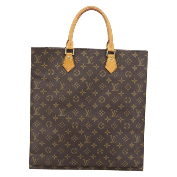 LOUIS VUITTON Monogram Sac Plat Handtas M51140 LV Auth ka4508