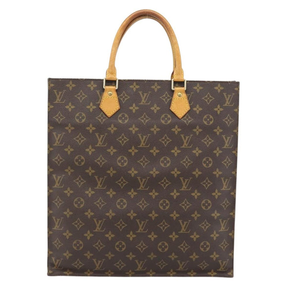 LOUIS VUITTON Monogram Sac Plat Handtas M51140 LV Auth ka4508