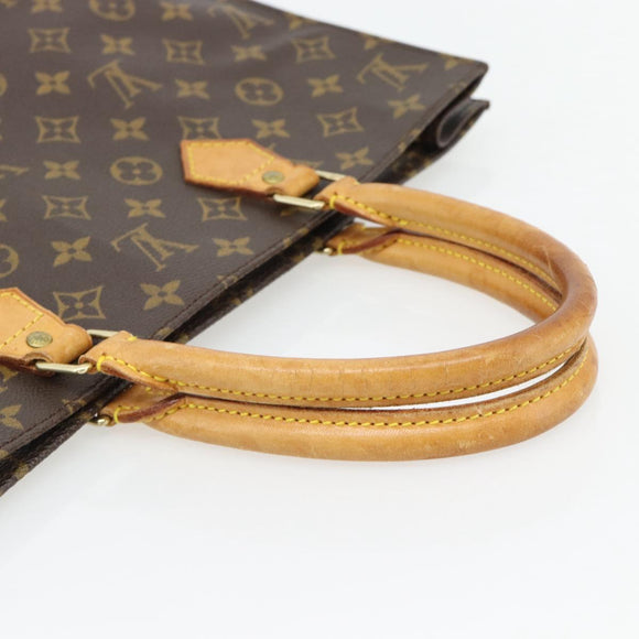 LOUIS VUITTON Monogram Sac Plat Handtas M51140 LV Auth ka4508