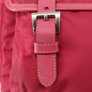 PRADA Shoulder Bag Nylon Pink Silver Auth ka451-16