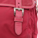 PRADA Shoulder Bag Nylon Pink Silver Auth ka451-17