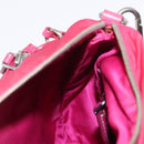 PRADA Shoulder Bag Nylon Pink Silver Auth ka451-24