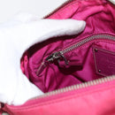 PRADA Shoulder Bag Nylon Pink Silver Auth ka451-25