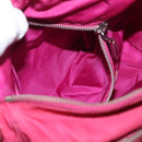 PRADA Shoulder Bag Nylon Pink Silver Auth ka451-26