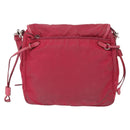 PRADA Shoulder Bag Nylon Pink Silver Auth ka451-3