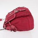 PRADA Shoulder Bag Nylon Pink Silver Auth ka451-5