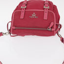 PRADA Shoulder Bag Nylon Pink Silver Auth ka451-6