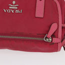 PRADA Shoulder Bag Nylon Pink Silver Auth ka451-7