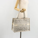 Christian Dior Book Tote Medium Hand Bag Canvas Gray Auth ka4510A-20