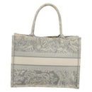 Christian Dior Book Tote Medium Hand Bag Canvas Gray Auth ka4510A-3