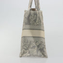 Christian Dior Book Tote Medium Hand Bag Canvas Gray Auth ka4510A-5
