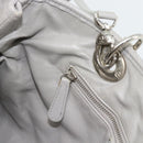 Christian Dior Diorissimo Hand Bag Leather 2way Gray Silver Auth ka4511A-20