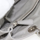 Christian Dior Diorissimo Hand Bag Leather 2way Gray Silver Auth ka4511A-22