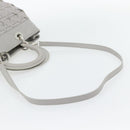 Christian Dior Diorissimo Hand Bag Leather 2way Gray Silver Auth ka4511A-9