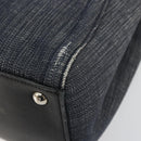 FENDI 2 JOURS Hand Bag Denim 2way Blue Silver Auth ka4513-10
