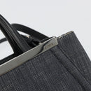 FENDI 2 JOURS Hand Bag Denim 2way Blue Silver Auth ka4513-18