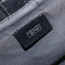FENDI 2 JOURS Hand Bag Denim 2way Blue Silver Auth ka4513-19