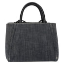 FENDI 2 JOURS Hand Bag Denim 2way Blue Silver Auth ka4513-2