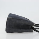 FENDI 2 JOURS Hand Bag Denim 2way Blue Silver Auth ka4513-3