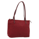FENDI Zucchino Canvas Handtas Rood Auth ka4514A-1
