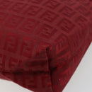 FENDI Zucchino Canvas Handtas Rood Auth ka4514A-10