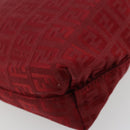 FENDI Zucchino Canvas Handtas Rood Auth ka4514A-13