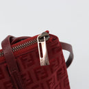 FENDI Zucchino Canvas Handtas Rood Auth ka4514A-14