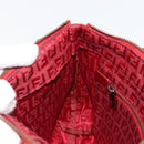 FENDI Zucchino Canvas Handtas Rood Auth ka4514A-17