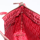 FENDI Zucchino Canvas Handtas Rood Auth ka4514A-18