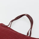 FENDI Zucchino Canvas Handtas Rood Auth ka4514A-8