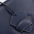 LOEWE Barcelona Hand Bag Leather Navy Gold Auth ka4515A-17
