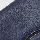 LOEWE Barcelona Hand Bag Leather Navy Gold Auth ka4515A-19