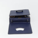 LOEWE Barcelona Hand Bag Leather Navy Gold Auth ka4515A-10